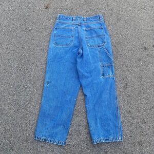 Sean John Mens Carpenter Jeans Size 34 Denim Blue Workwear Utility Pants